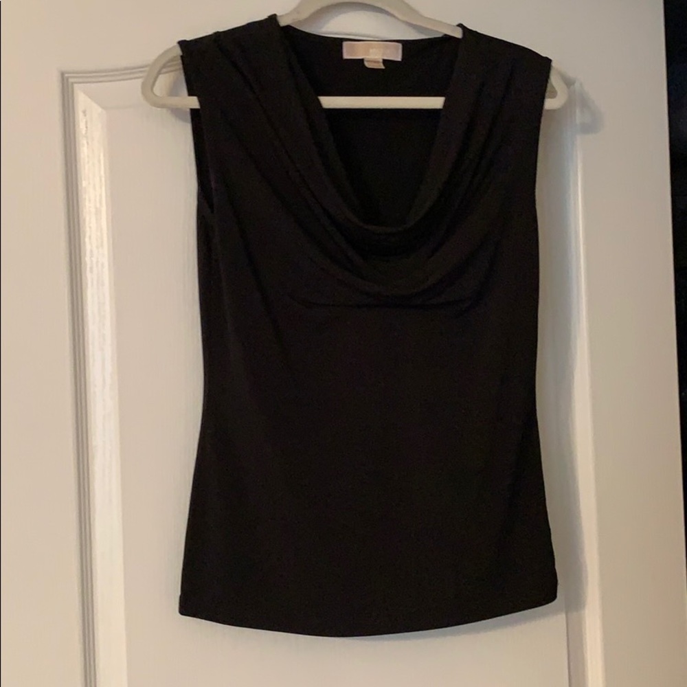 Black swoop neck sleeveless Michael Kors